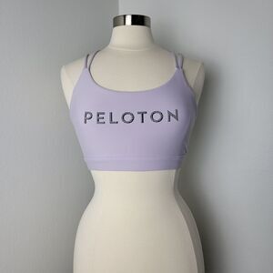 Peloton Cadent Strappy Elevate Lilac Lavender Purple Sports Bra Size Large